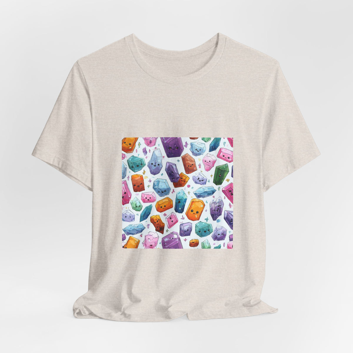 Pastel Crystal Friends T-Shirt | Sandy Neutrals & Oranges