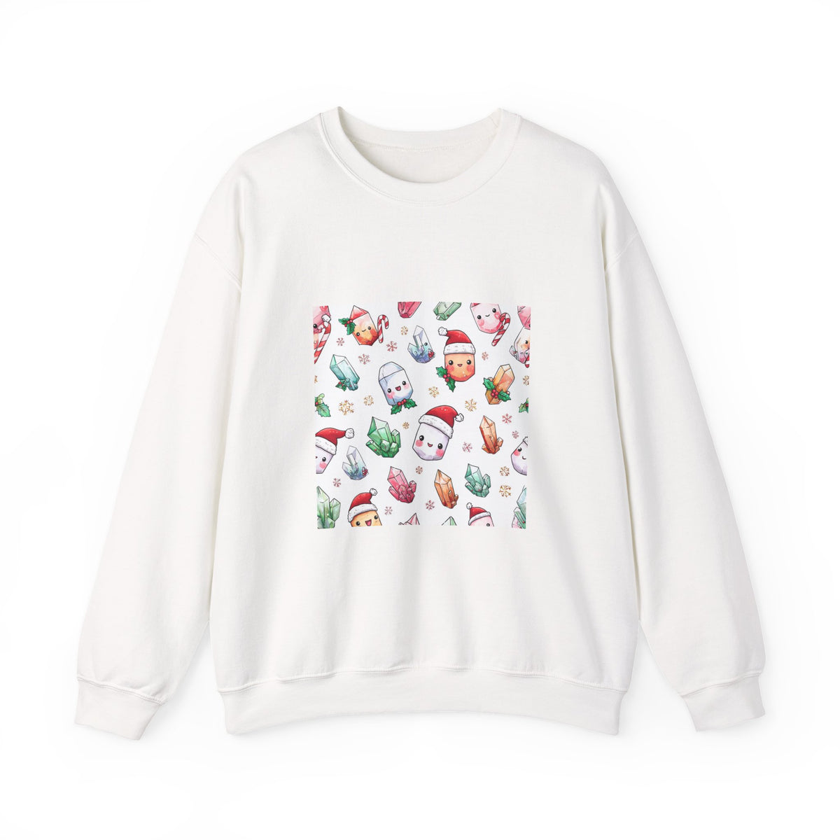 Pastel Christmas Crystal Friends Crewneck | Neutrals & Reds