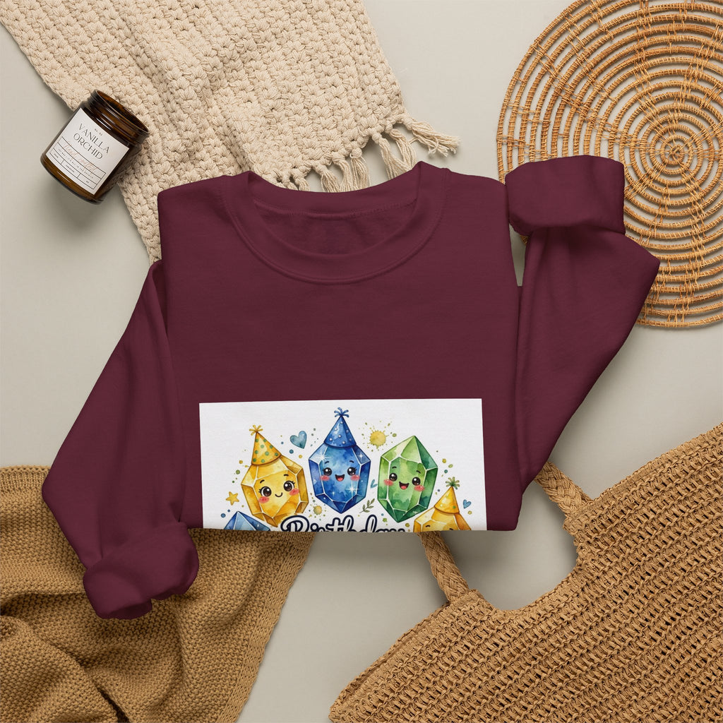 Birthday Boy Crystal Party Crewneck | Earth Tones & Brights