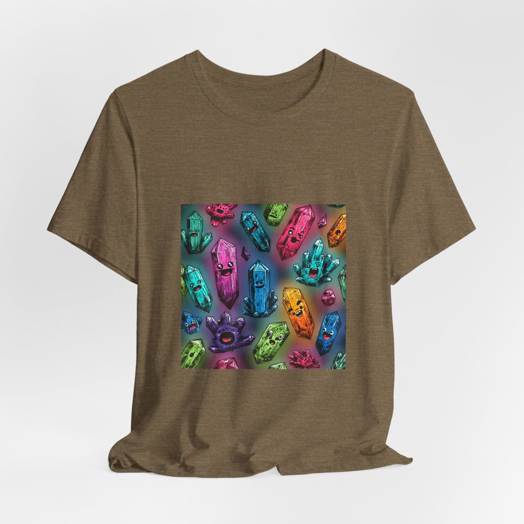 Colorful Crystal Characters T-Shirt | Greens