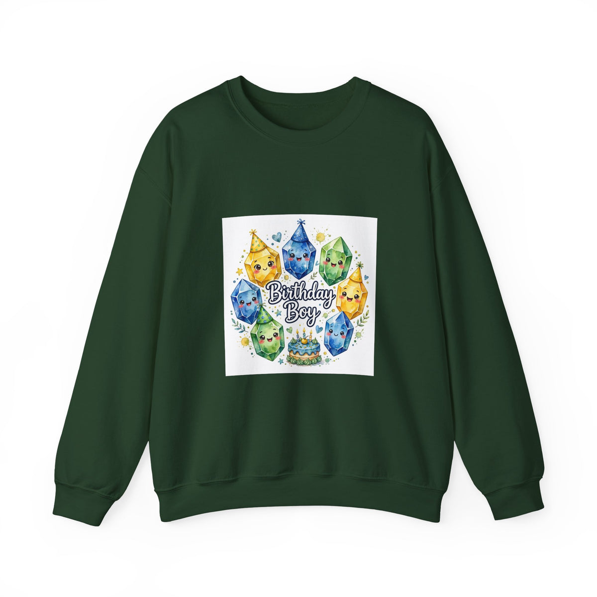 Birthday Boy Crystal Party Crewneck | Blues, Purples & Pinks