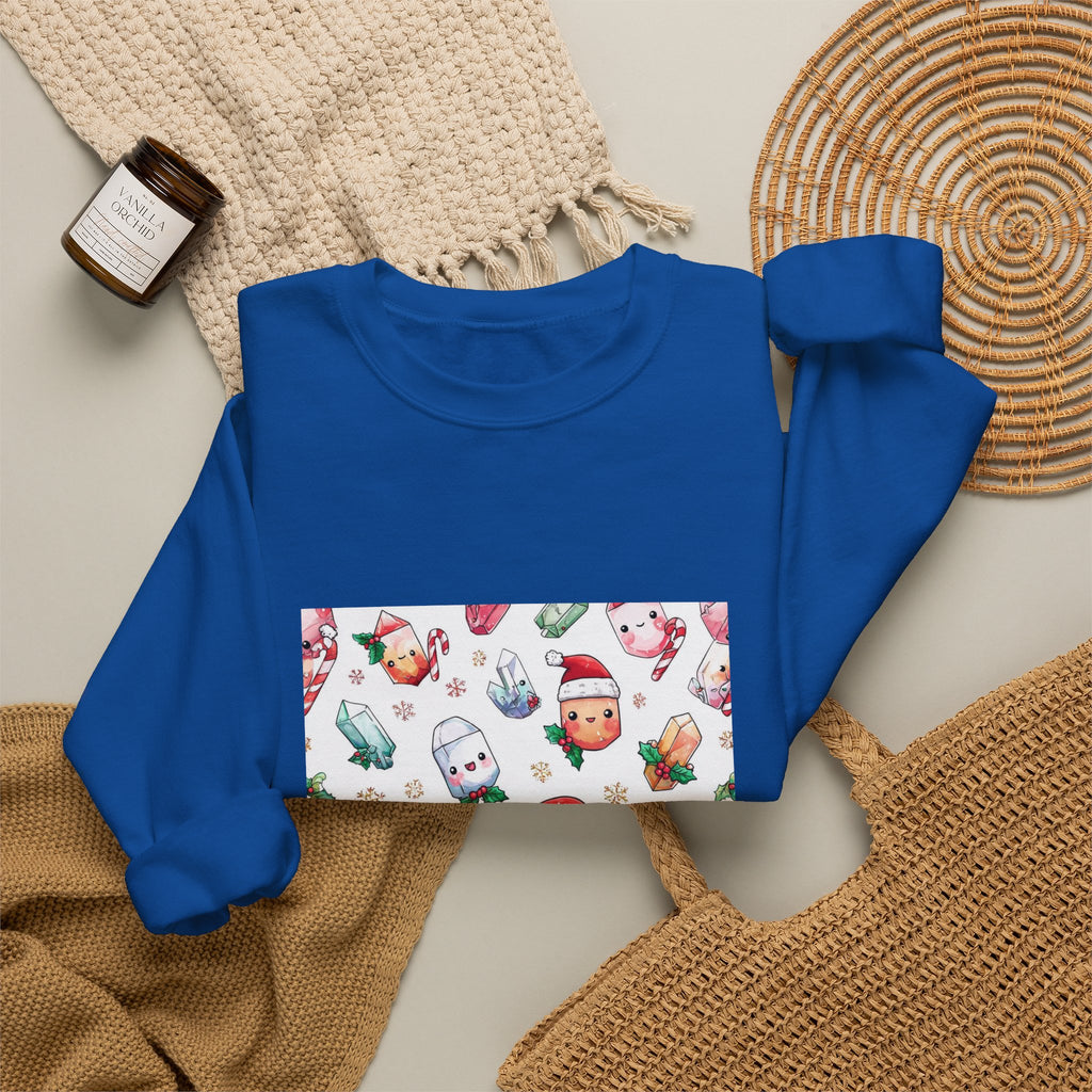 Pastel Christmas Crystal Friends Crewneck | Blues, Purples & Pinks