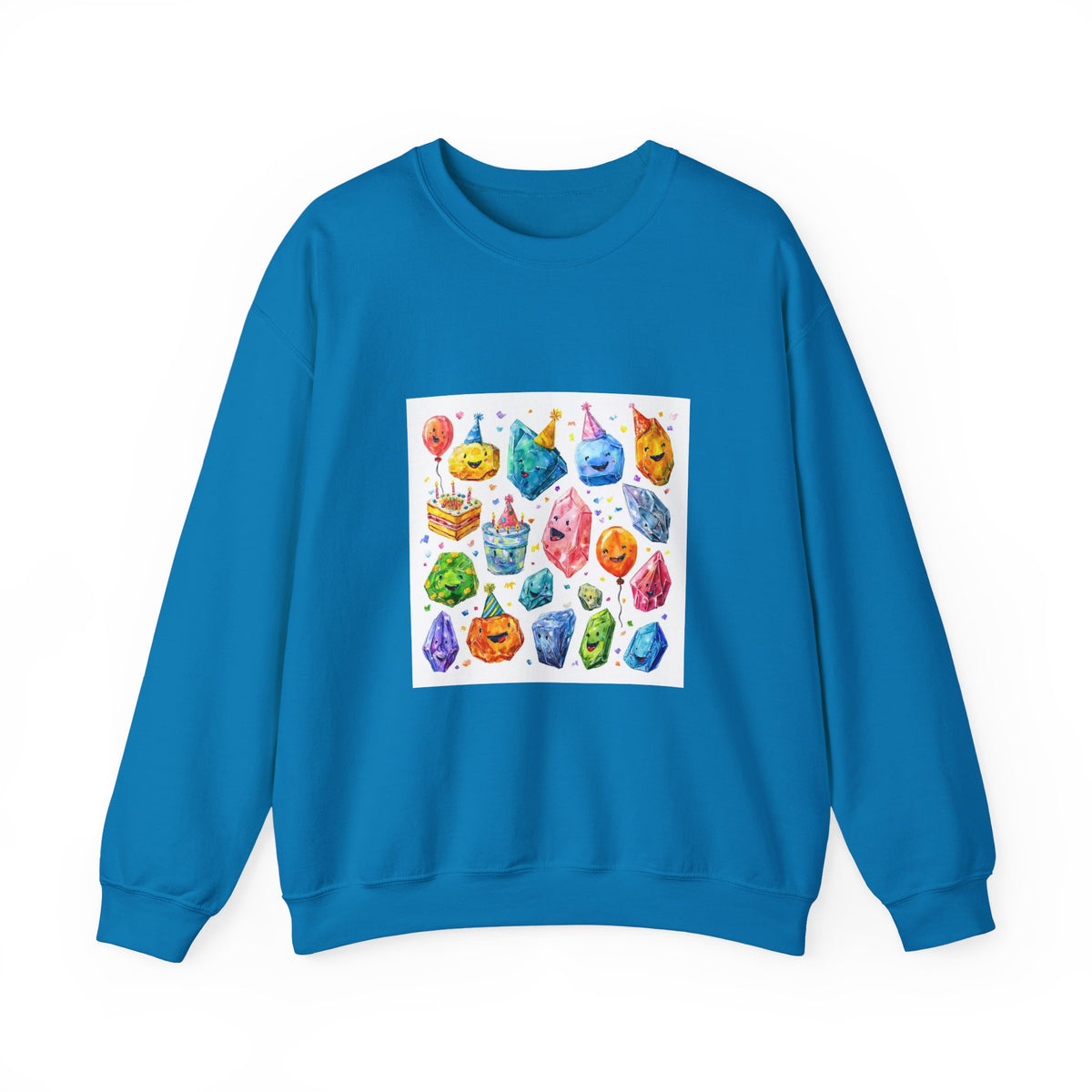 Crystal Birthday Party Crewneck | Blues, Purples & Pinks