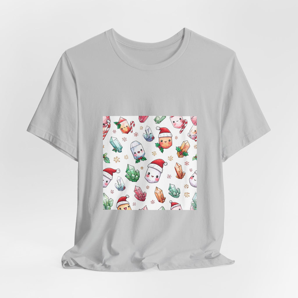 Pastel Christmas Crystal Friends T-Shirt | Light Neutrals