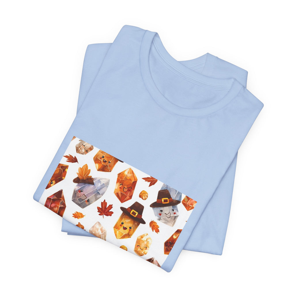 Thanksgiving Crystal Harvest T-Shirt | Soft Blues