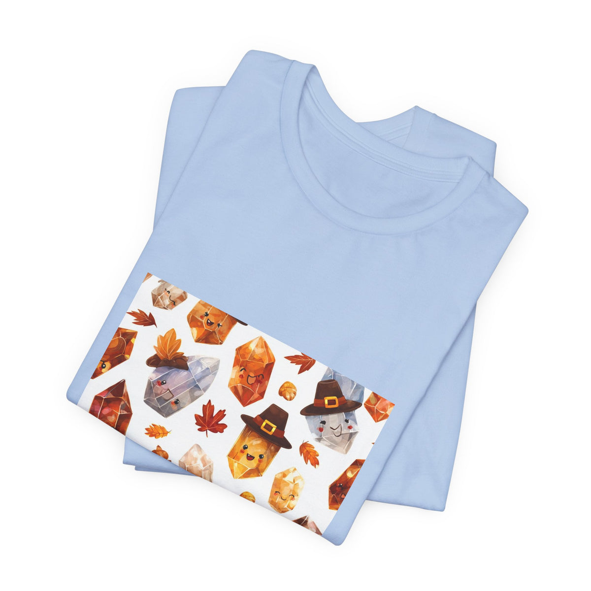 Thanksgiving Crystal Harvest T-Shirt | Soft Blues