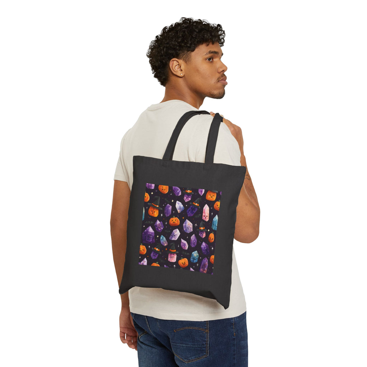Halloween Crystal Party Canvas Tote