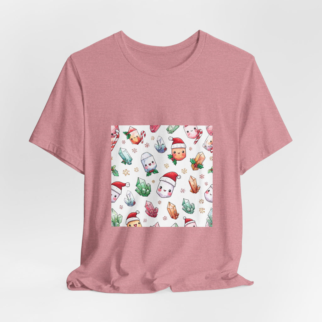 Pastel Christmas Crystal Friends T-Shirt | Pinks & Orchid