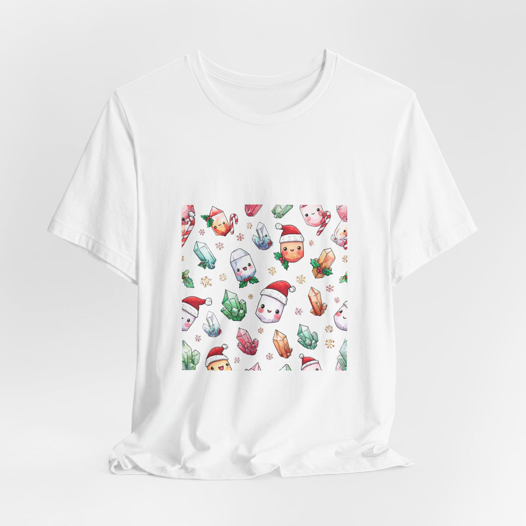 Pastel Christmas Crystal Friends T-Shirt | Light Neutrals