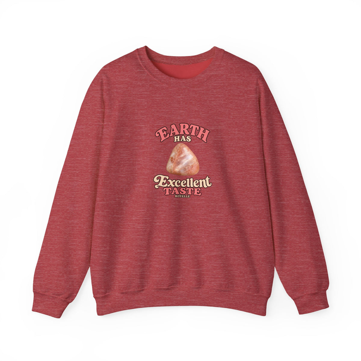 Earth Has Excellent Taste — Peach Moonstone Crewneck | Neutrals & Reds