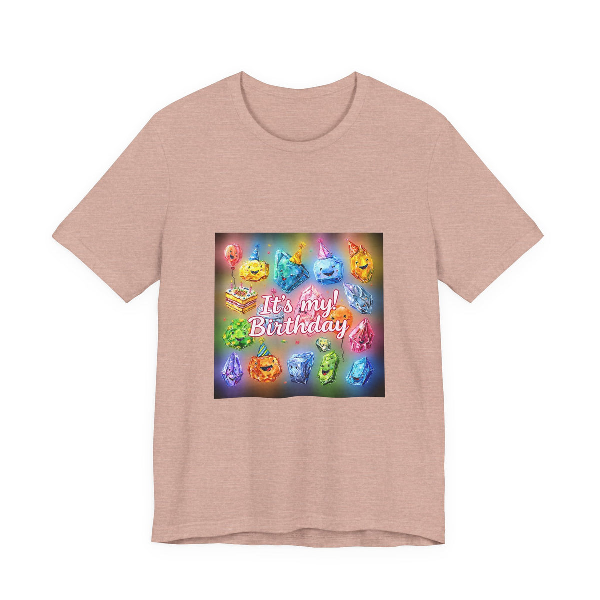It's My Birthday Crystal Party T-Shirt | Peach & Sunset