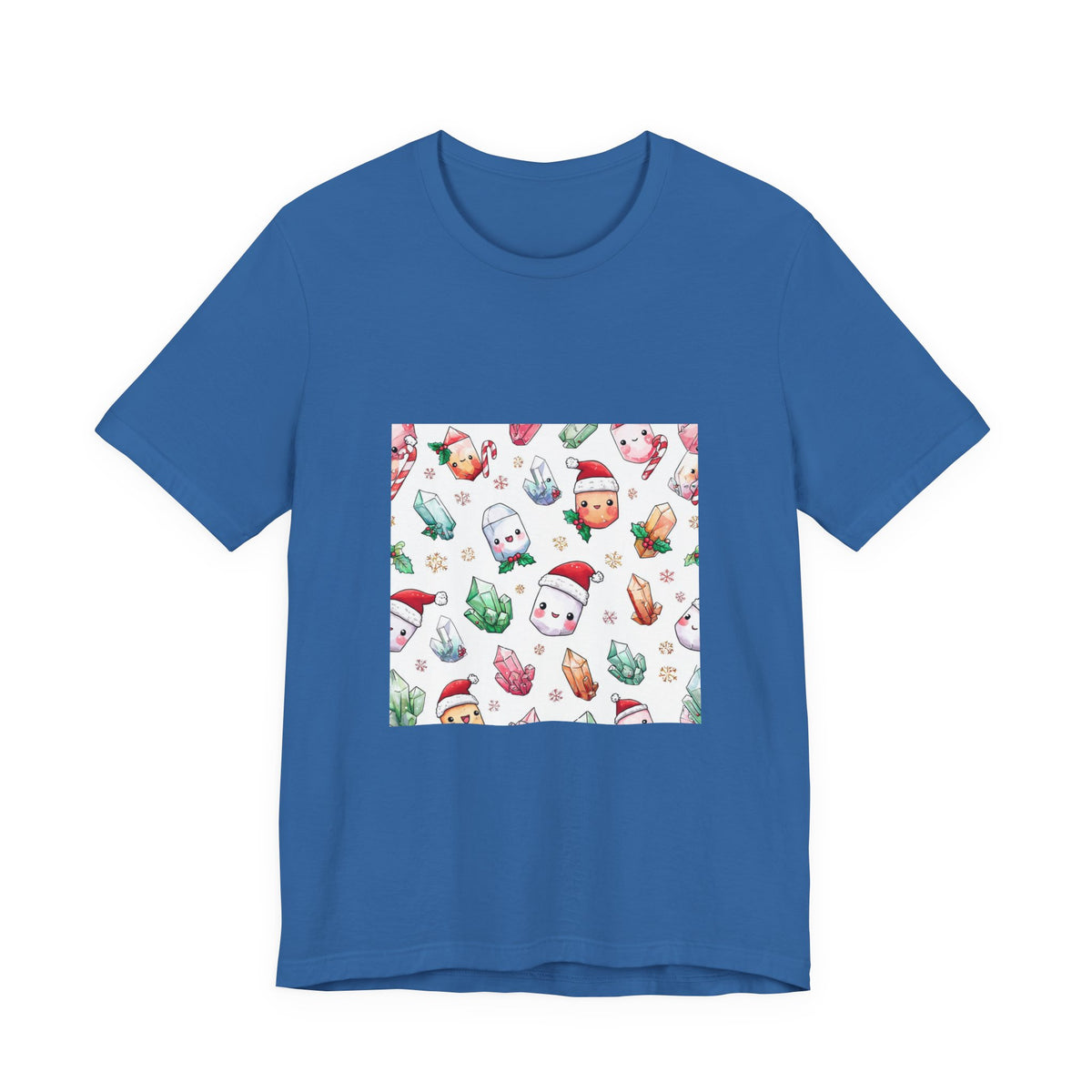 Pastel Christmas Crystal Friends T-Shirt | Soft Blues