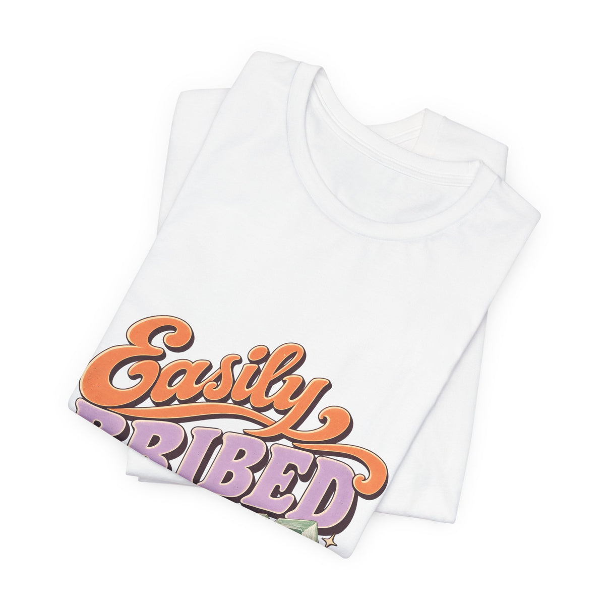 Easily Bribed with Rocks T-Shirt by Royelle — product mockup 5