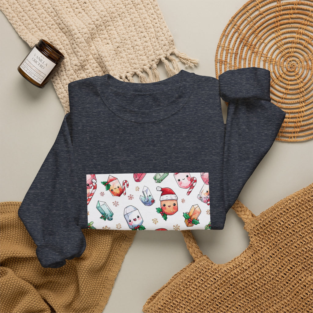 Pastel Christmas Crystal Friends Crewneck | Blues, Purples & Pinks