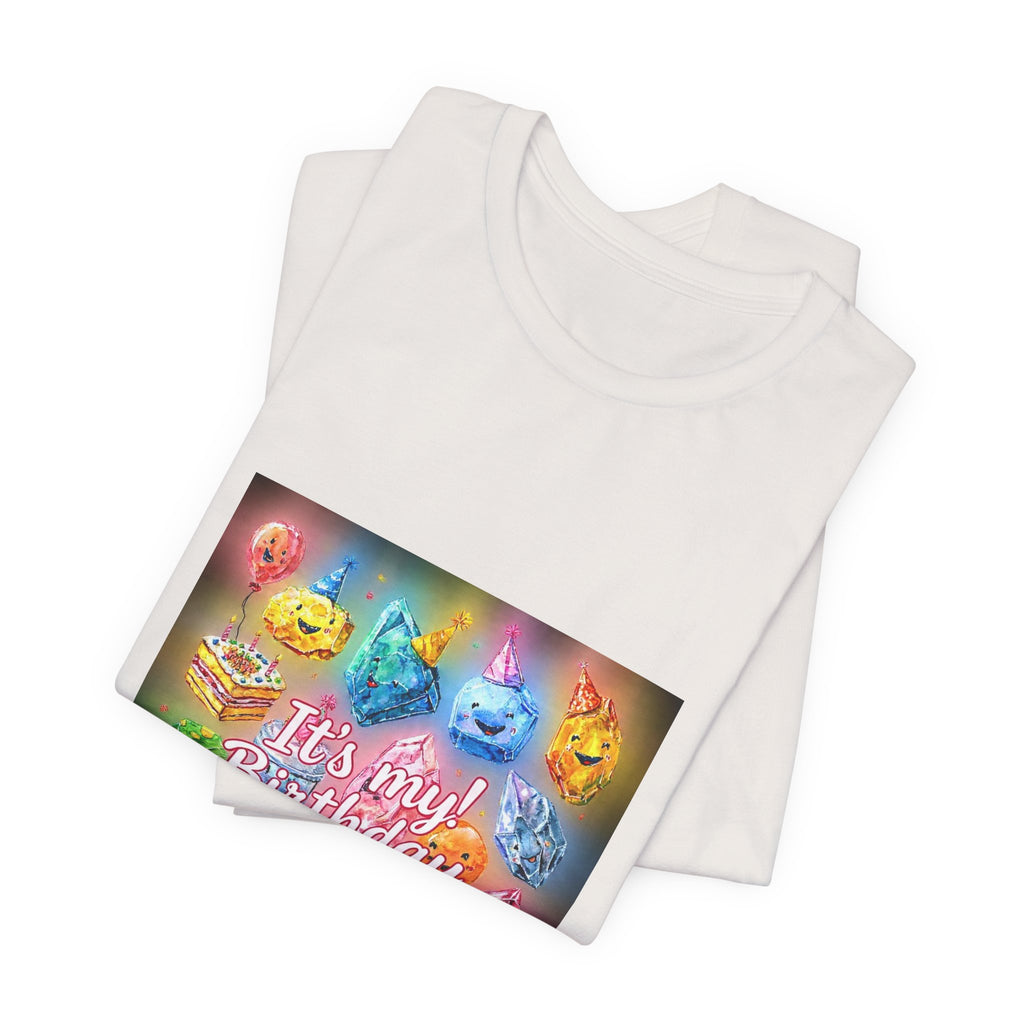 It's My Birthday Crystal Party T-Shirt | Light Neutrals