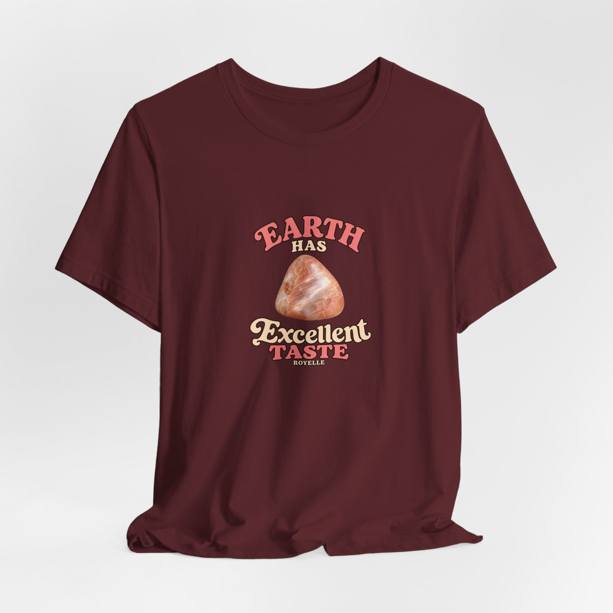 Earth Has Excellent Taste — Peach Moonstone Tee | Earthy Reds & Browns