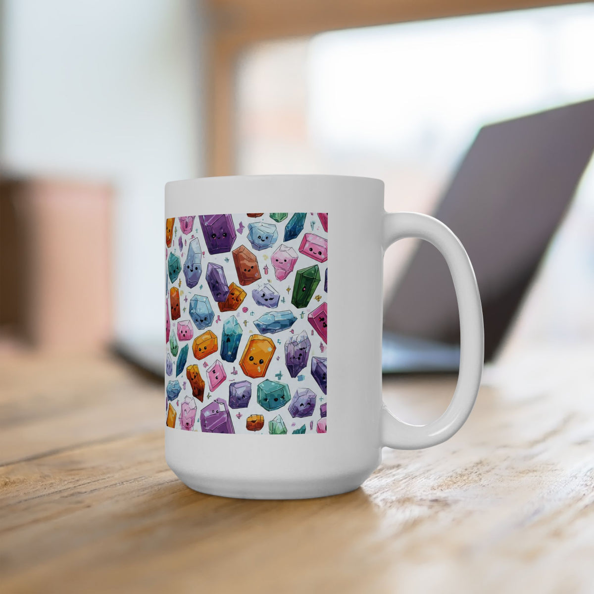 Pastel Crystal Friends White Mug