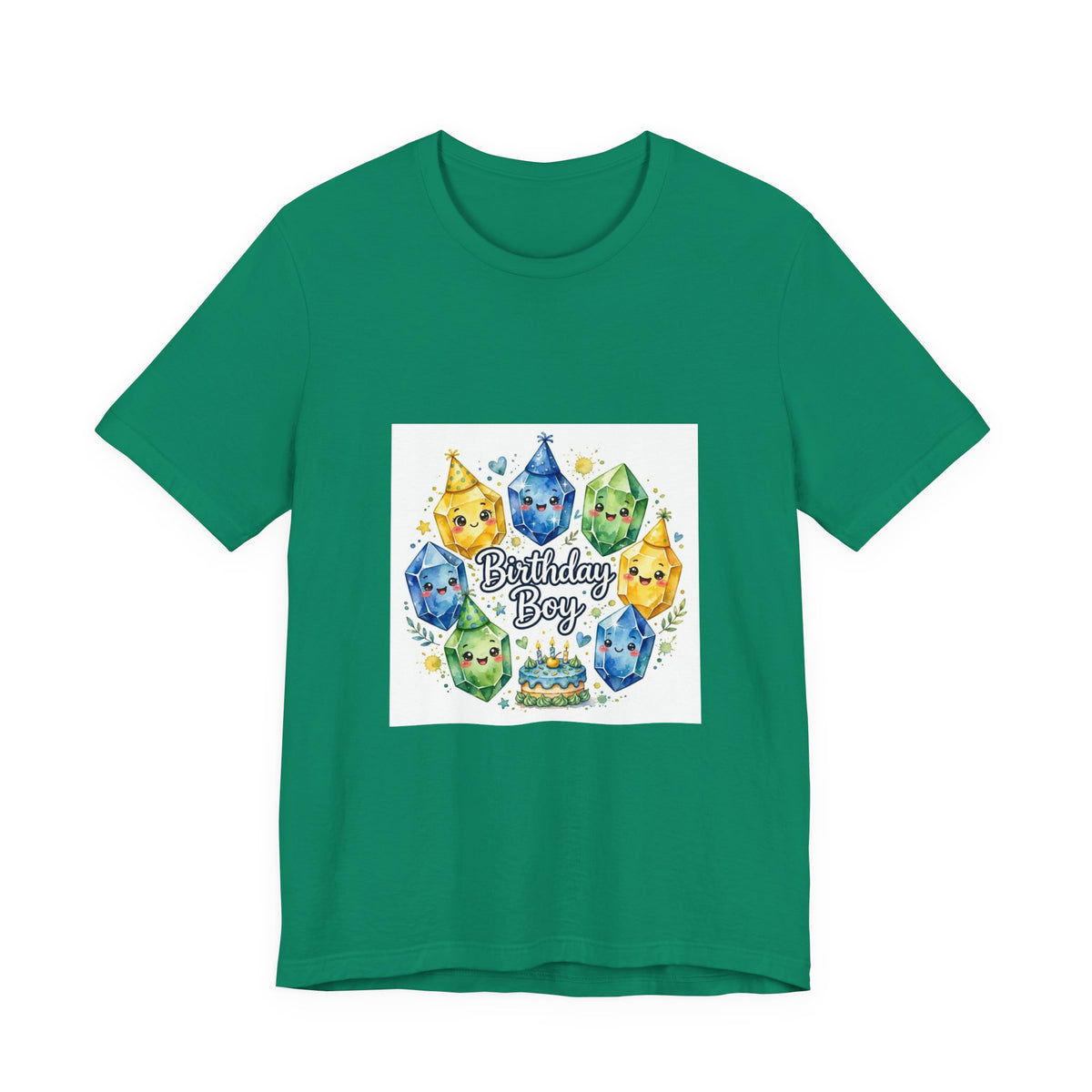 Birthday Boy Crystal Party T-Shirt | Greens