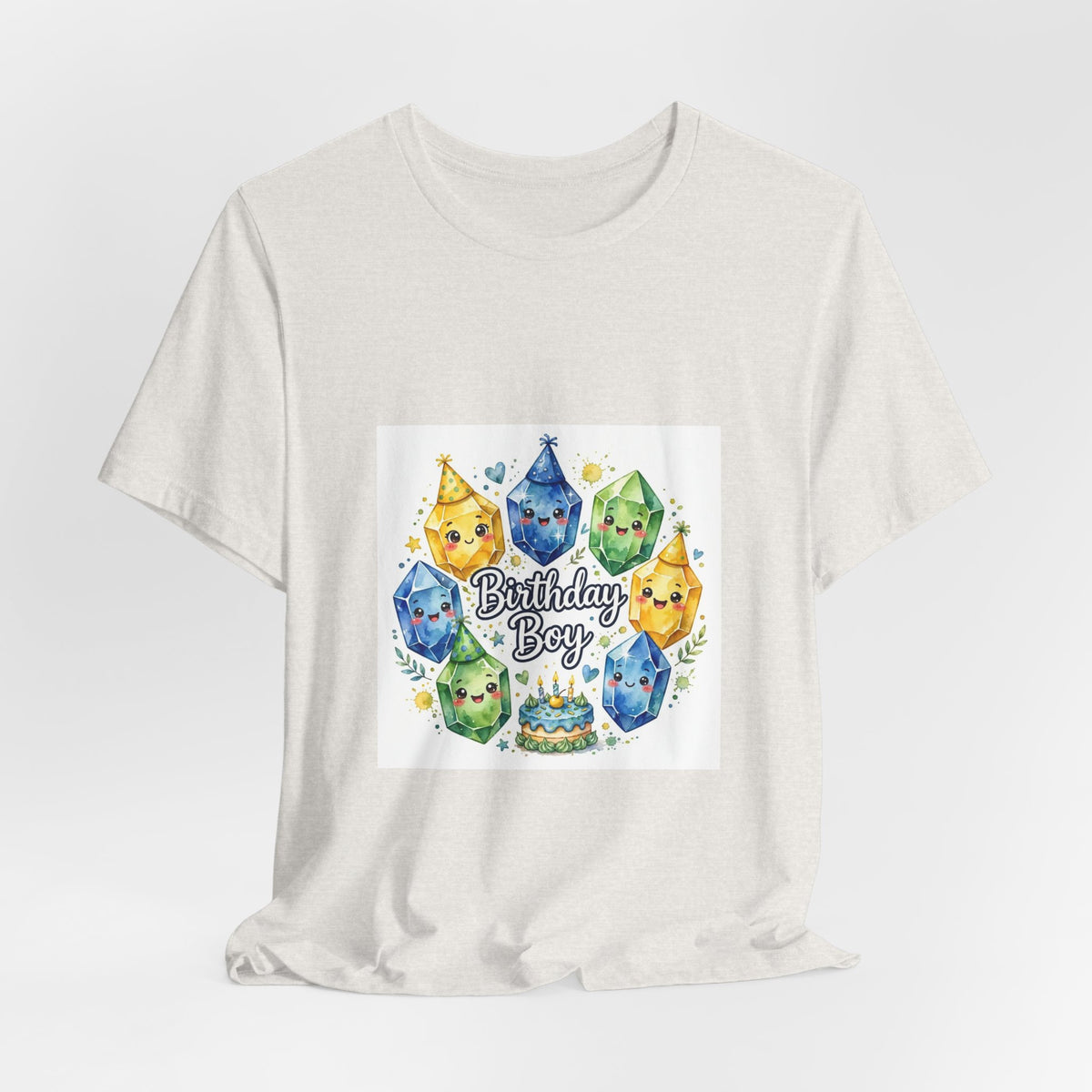 Birthday Boy Crystal Party T-Shirt | Sandy Neutrals & Oranges