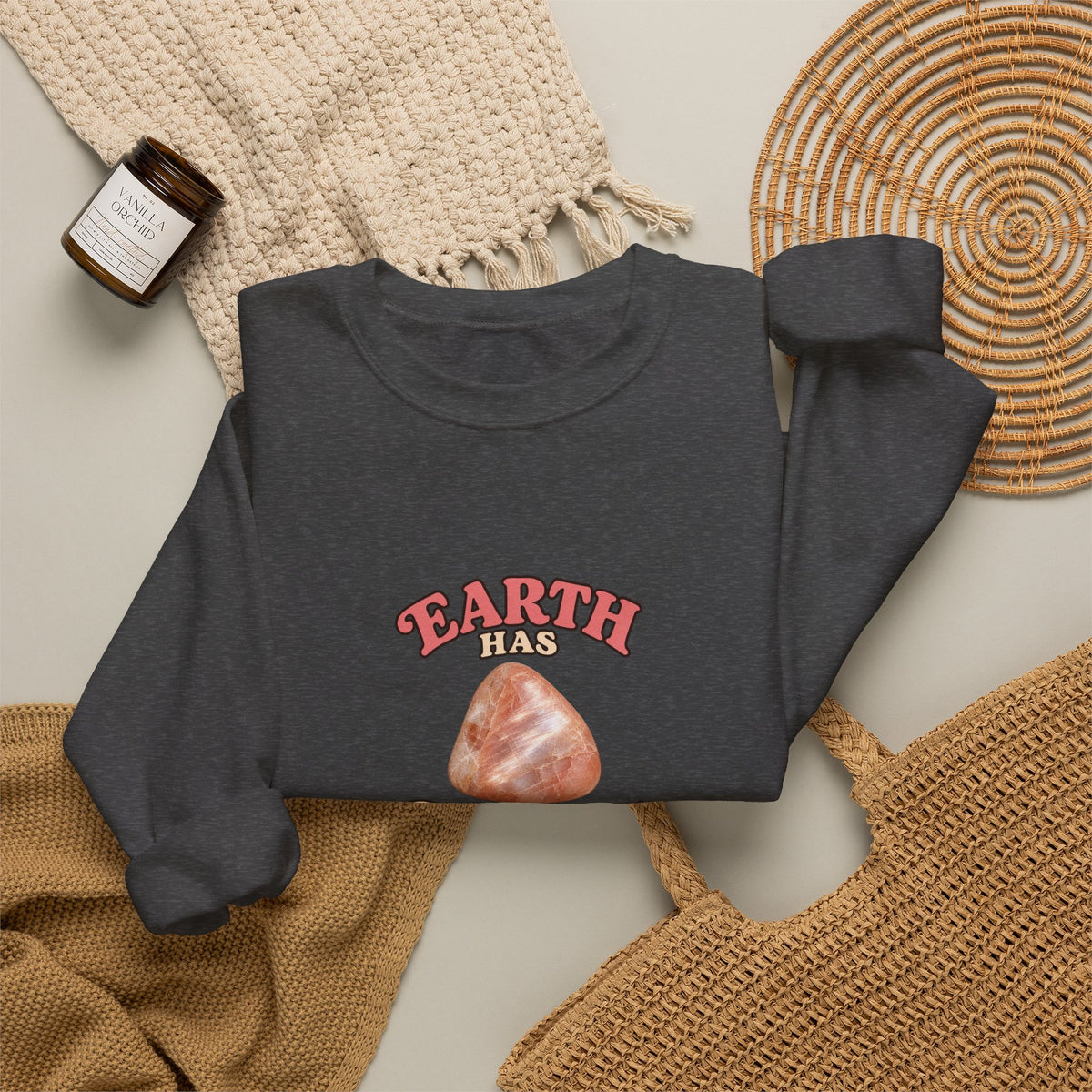 Earth Has Excellent Taste — Peach Moonstone Crewneck | Neutrals & Reds