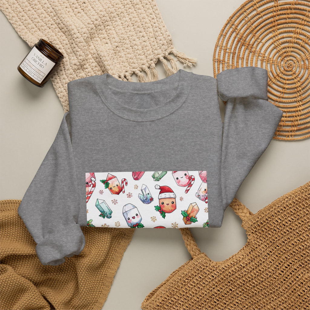 Pastel Christmas Crystal Friends Crewneck | Neutrals & Reds