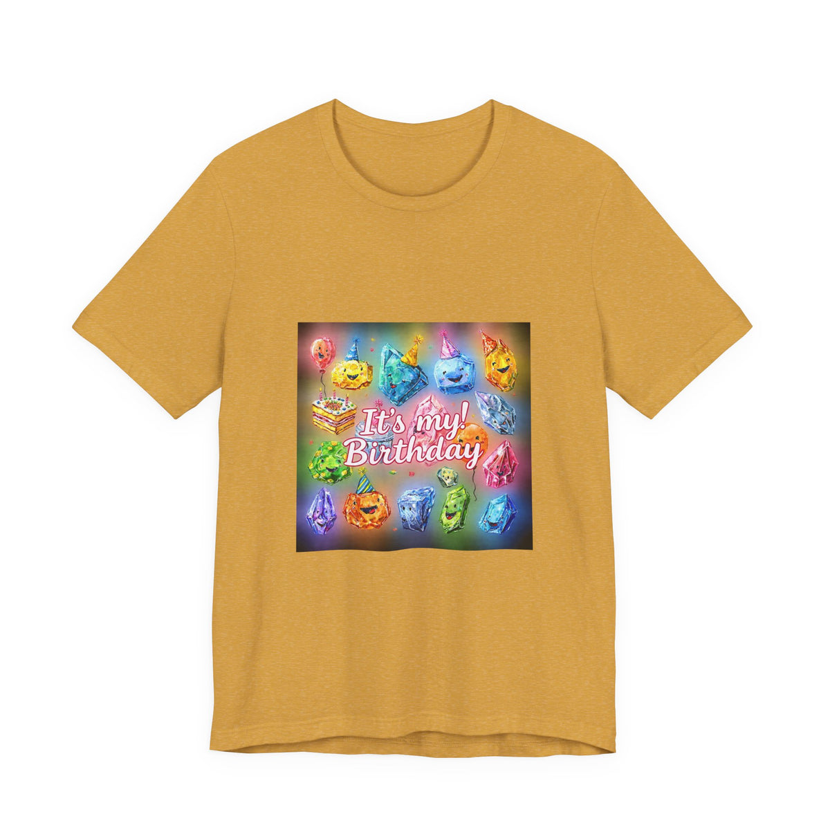 It's My Birthday Crystal Party T-Shirt | Golds, Mints & Teal