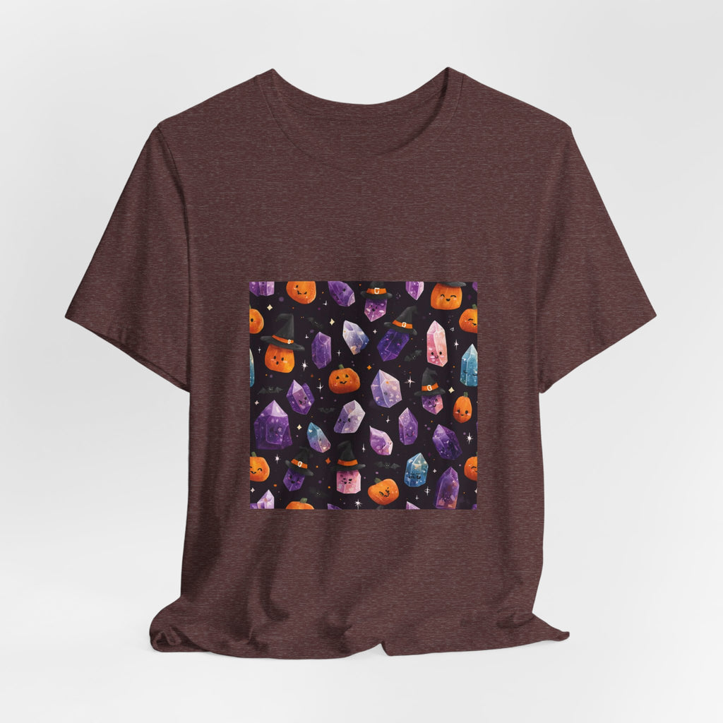 Halloween Crystal Party T-Shirt | Earthy Reds & Browns