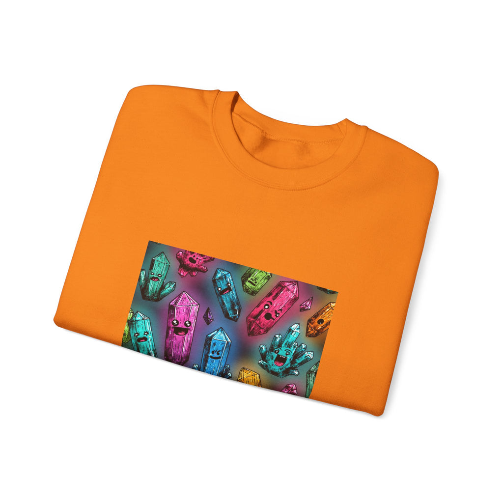 Colorful Crystal Characters Crewneck | Earth Tones & Brights