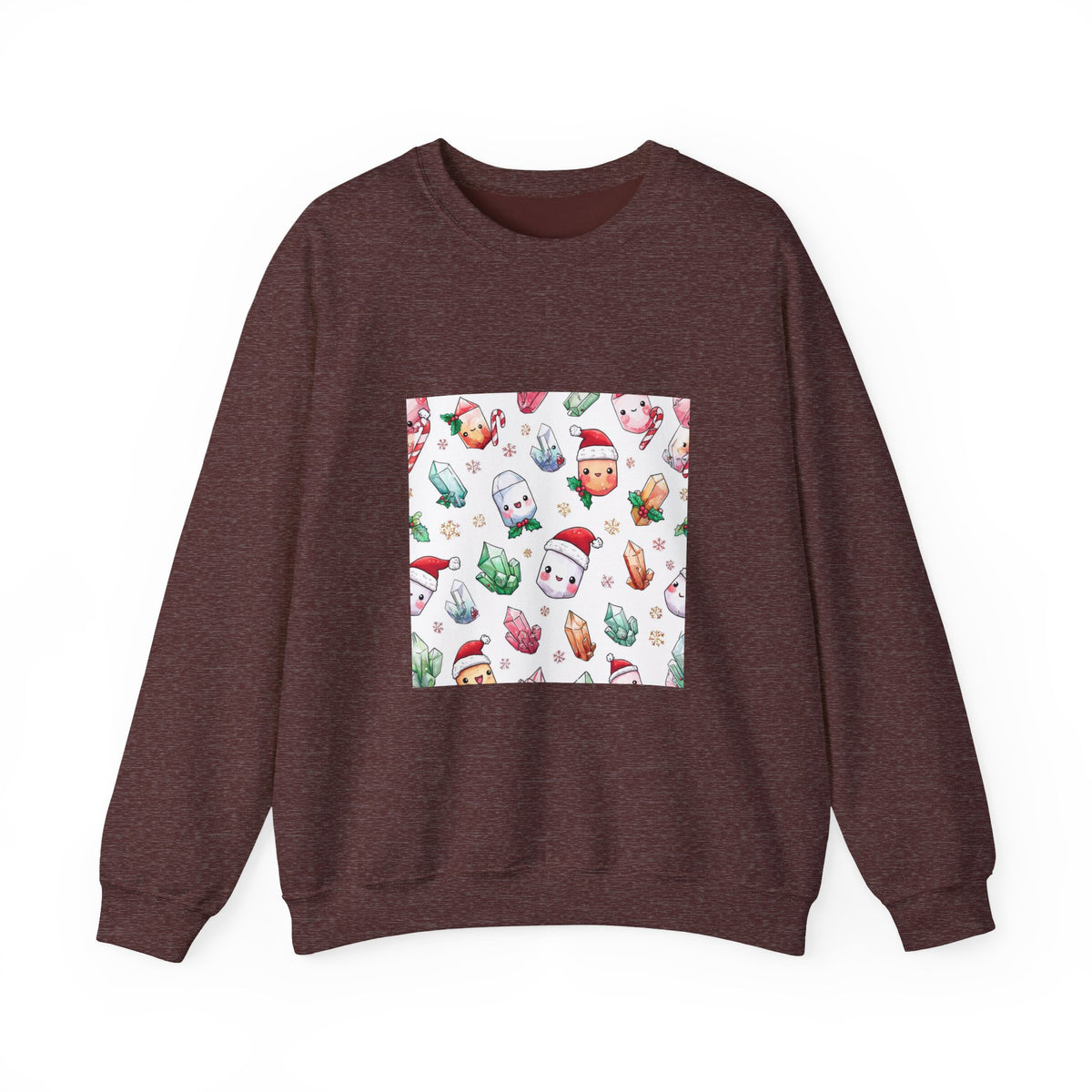 Pastel Christmas Crystal Friends Crewneck | Earth Tones & Brights