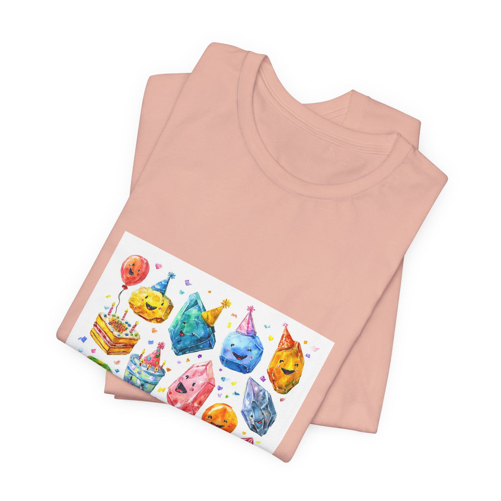 Crystal Birthday Party T-Shirt | Peach & Sunset