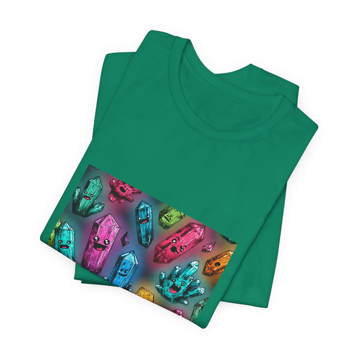 Colorful Crystal Characters T-Shirt | Greens