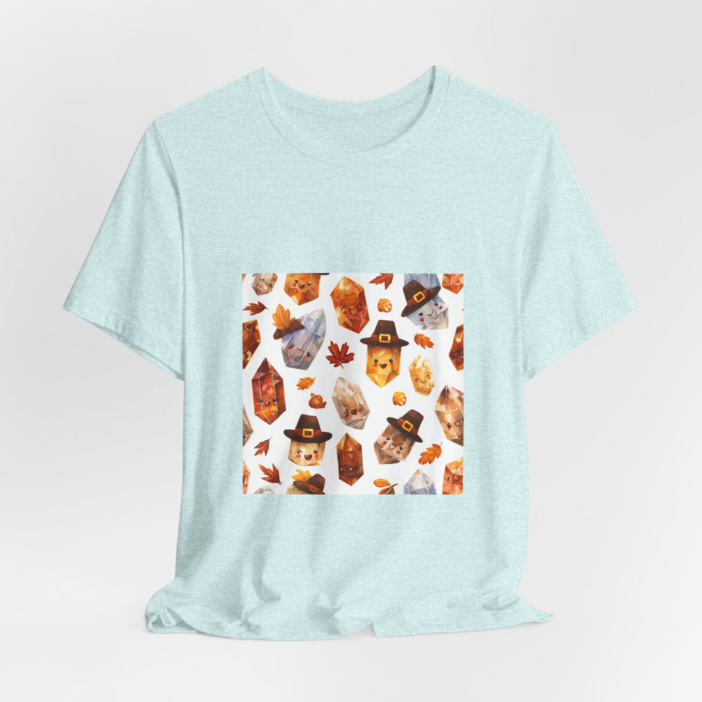 Thanksgiving Crystal Harvest T-Shirt | Soft Blues