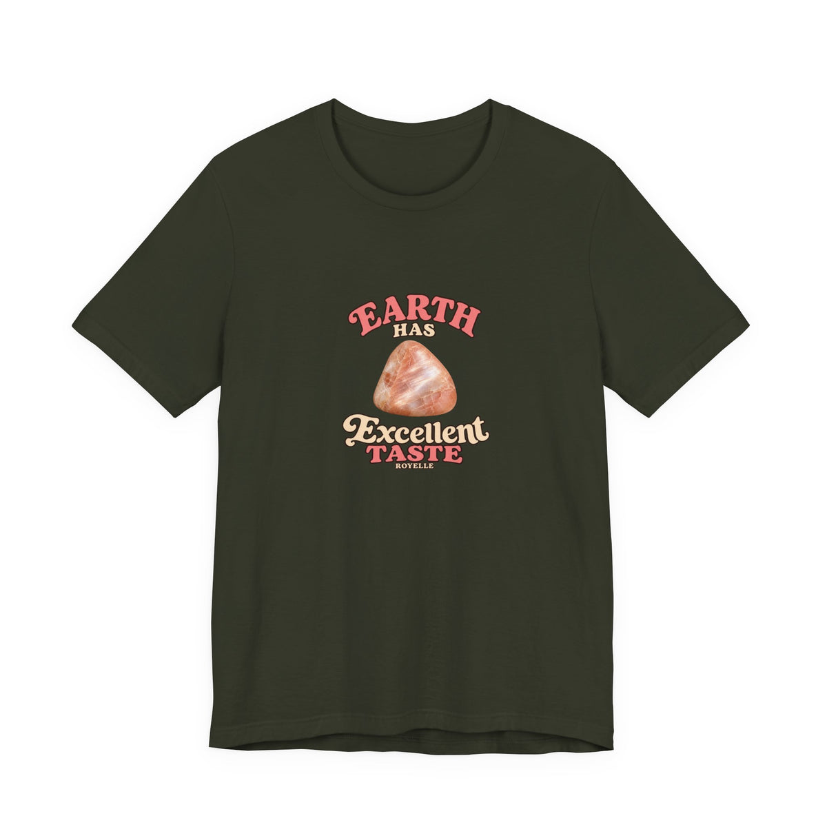 Earth Has Excellent Taste — Peach Moonstone Tee | Greens