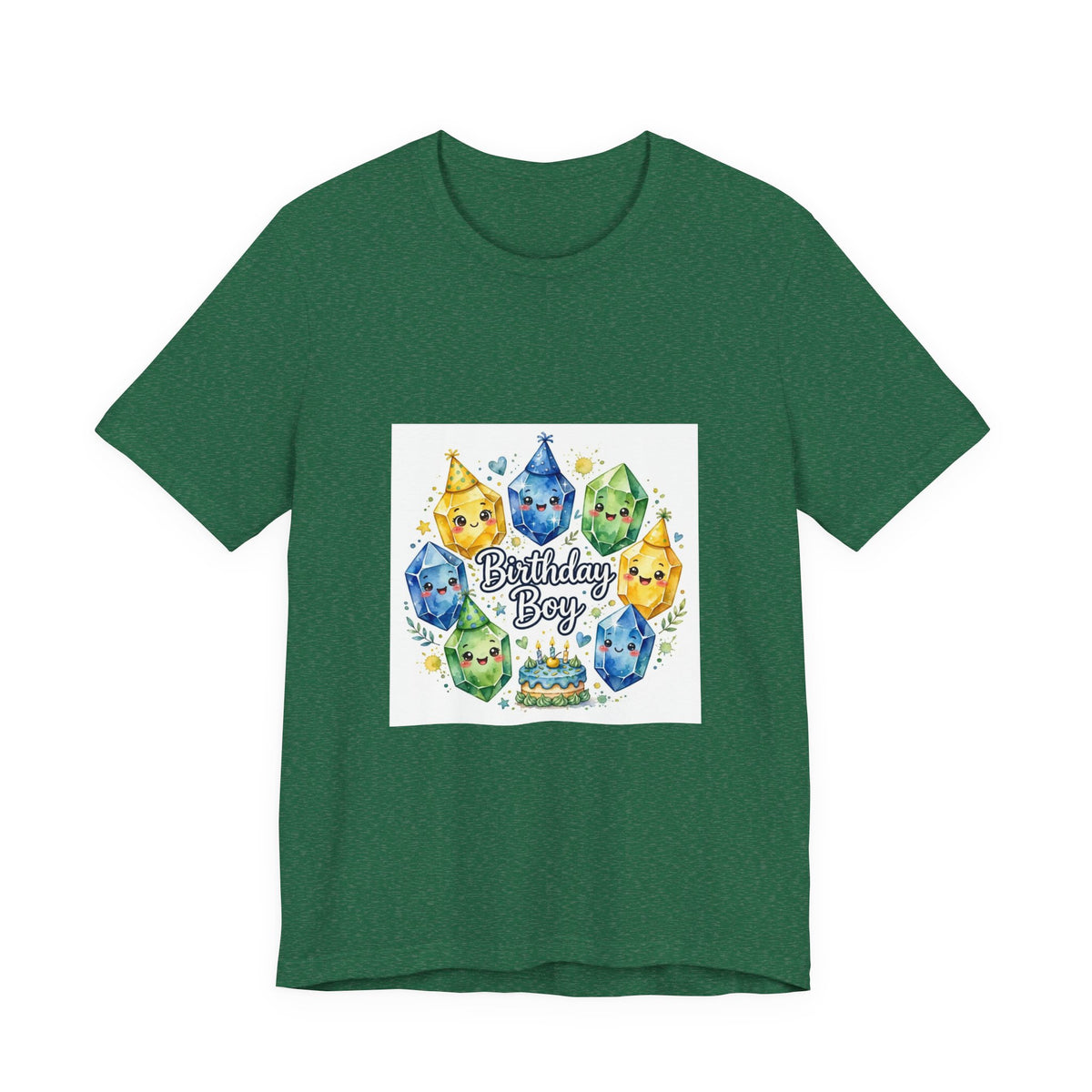 Birthday Boy Crystal Party T-Shirt | Greens
