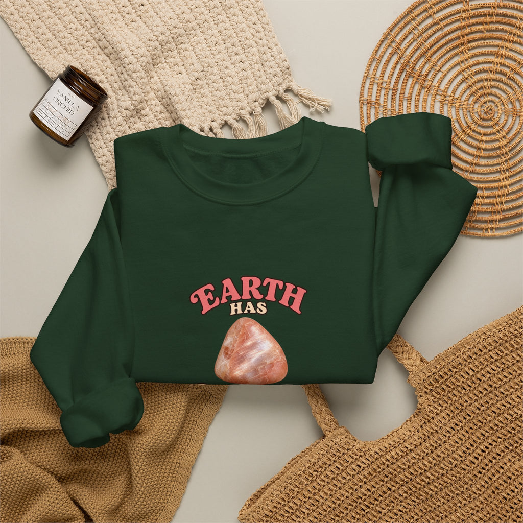 Earth Has Excellent Taste — Peach Moonstone Crewneck | Blues, Purples & Pinks