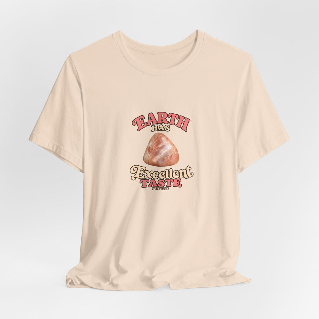 Earth Has Excellent Taste — Peach Moonstone Tee | Sandy Neutrals & Oranges