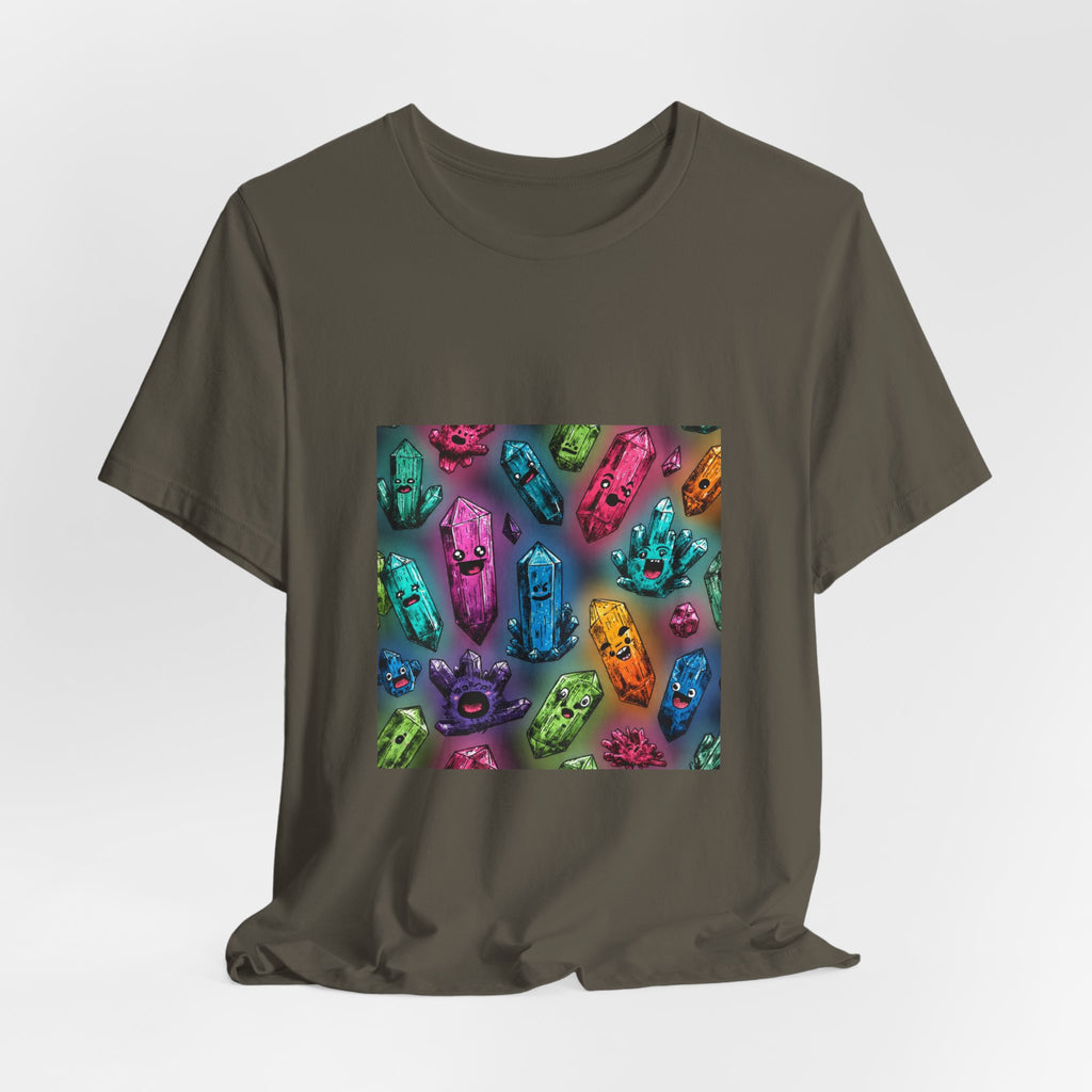 Colorful Crystal Characters T-Shirt | Greens