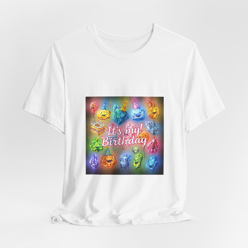 It's My Birthday Crystal Party T-Shirt | Light Neutrals