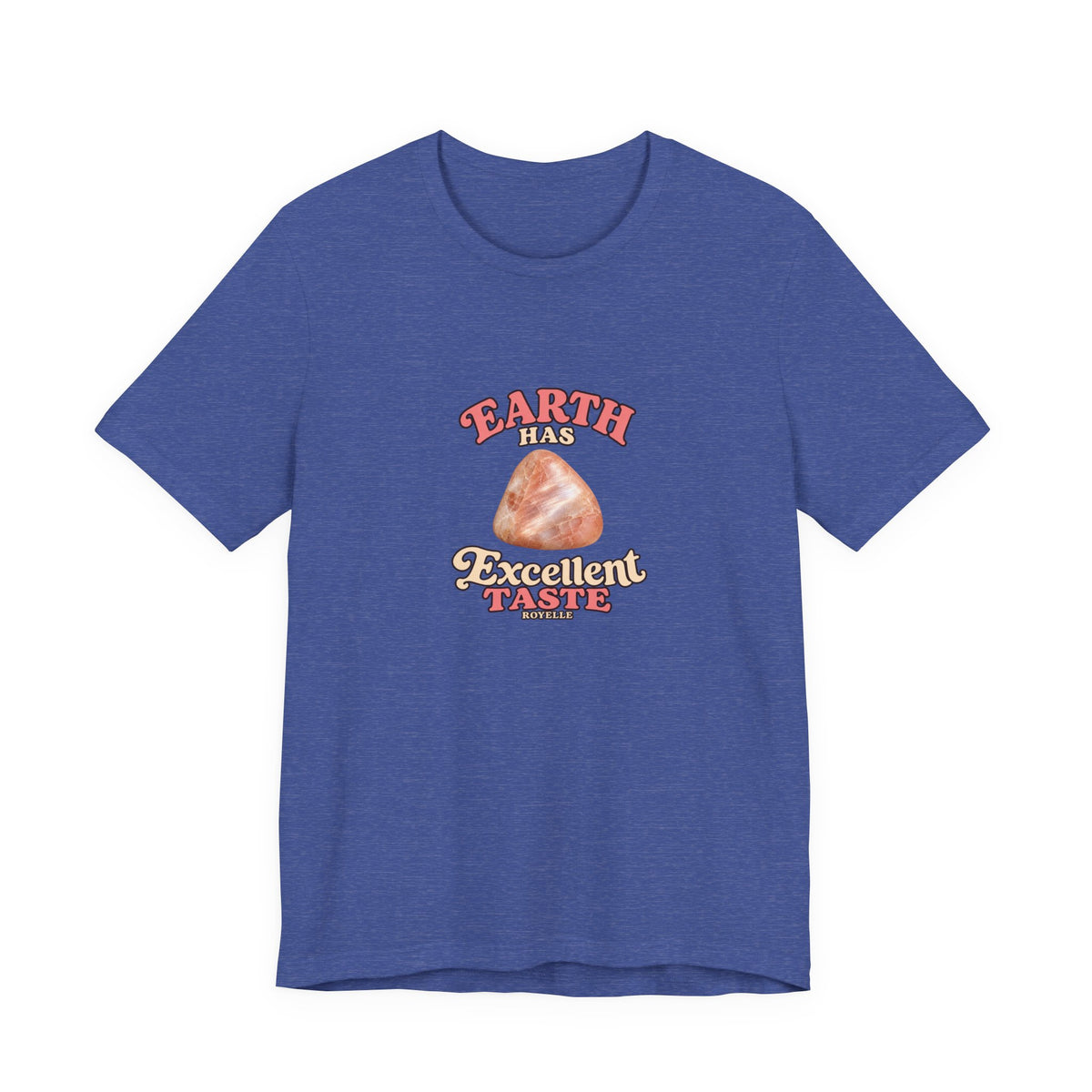 Earth Has Excellent Taste — Peach Moonstone Tee | Royal, Navy & Purple