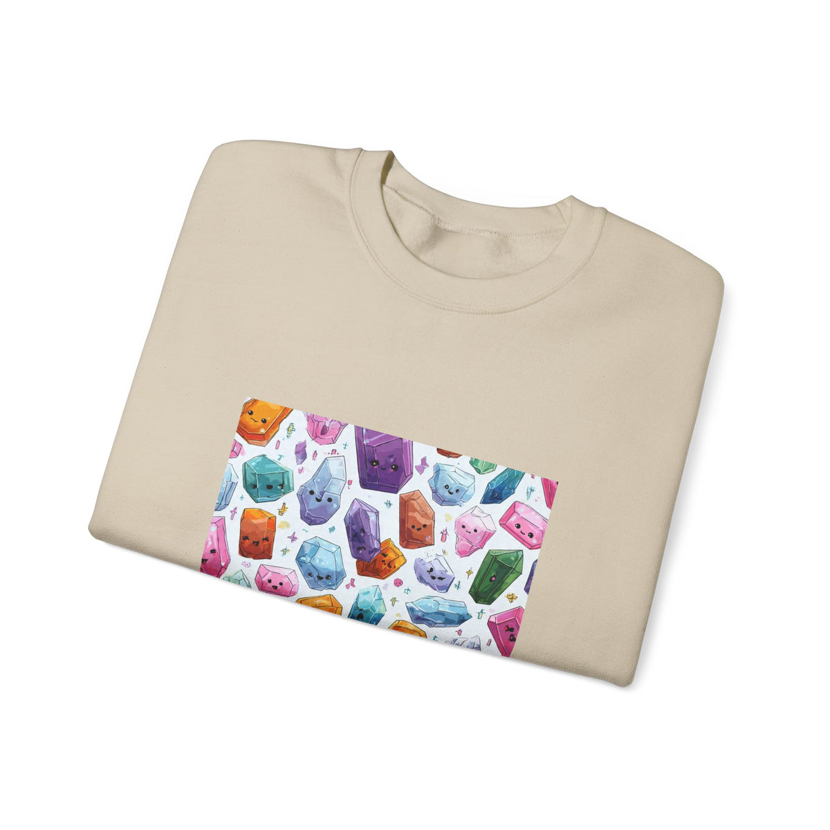 Pastel Crystal Friends Crewneck | Earth Tones & Brights