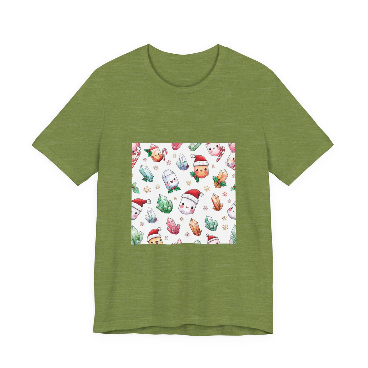 Pastel Christmas Crystal Friends T-Shirt | Greens