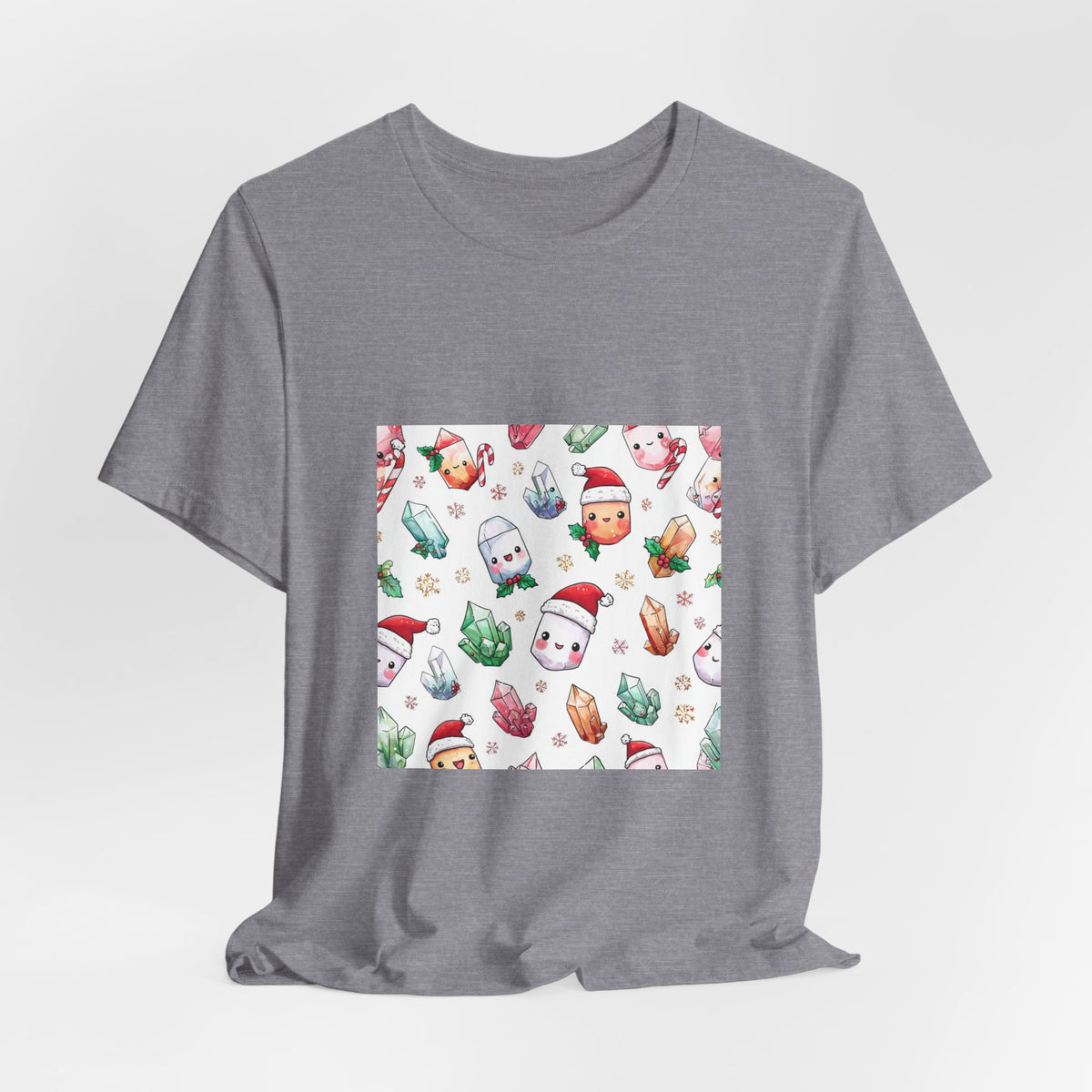 Pastel Christmas Crystal Friends T-Shirt | Light Neutrals
