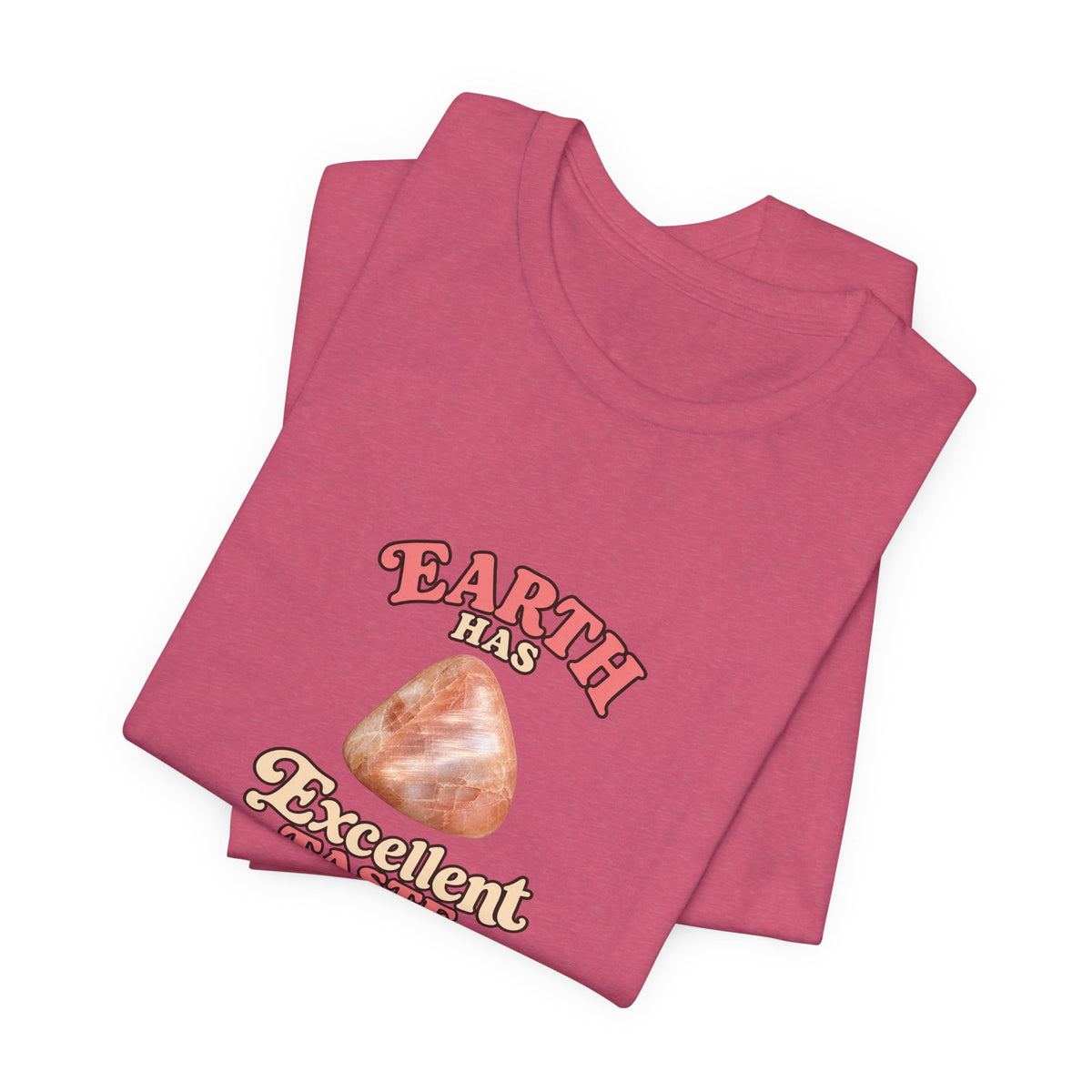 Earth Has Excellent Taste — Peach Moonstone Tee | Dark Neutrals & Reds