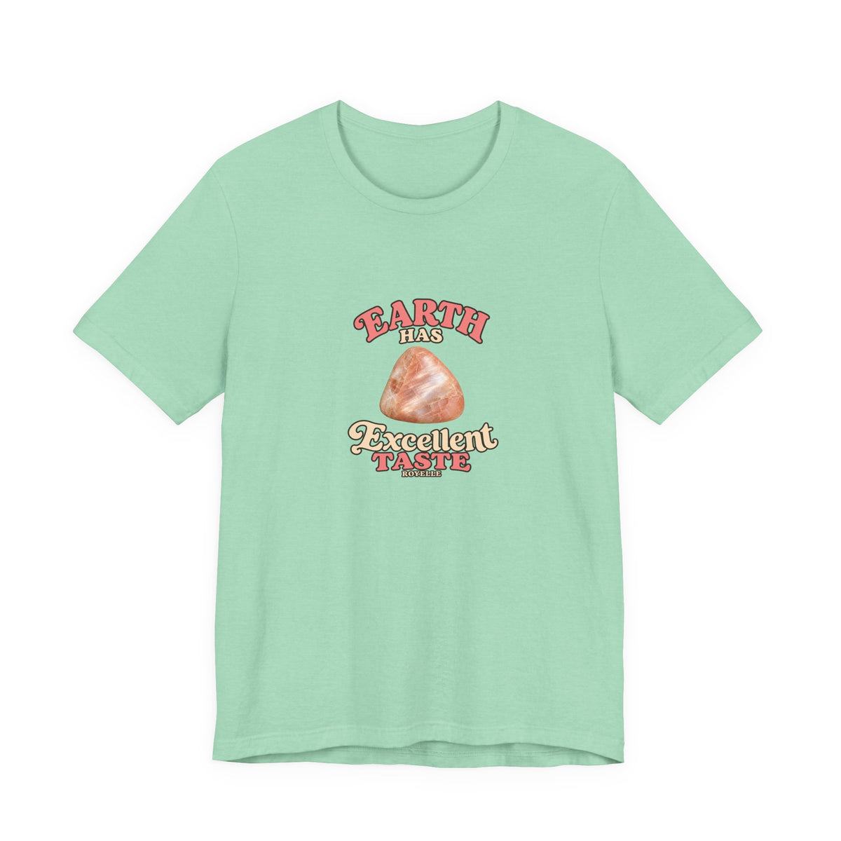 Earth Has Excellent Taste — Peach Moonstone Tee | Golds, Mints & Teal