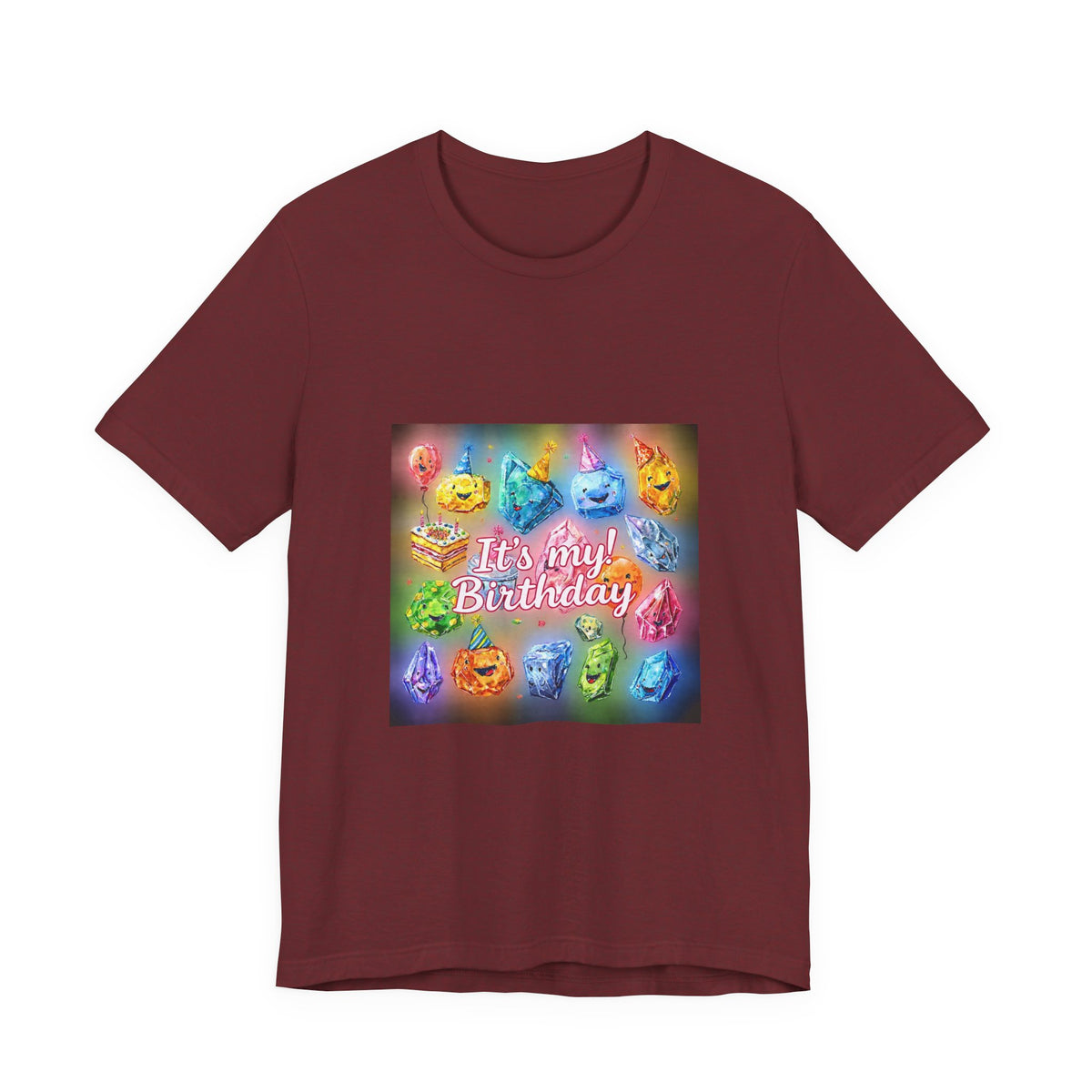 It's My Birthday Crystal Party T-Shirt | Earthy Reds & Browns