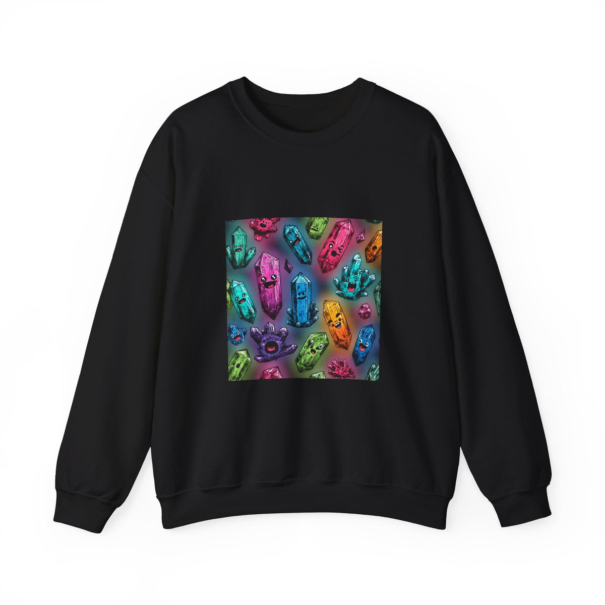 Colorful Crystal Characters Crewneck | Neutrals & Reds