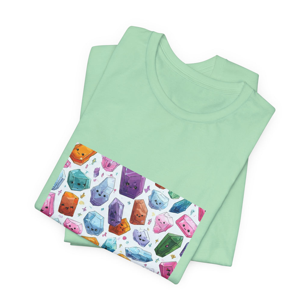 Pastel Crystal Friends T-Shirt | Golds, Mints & Teal