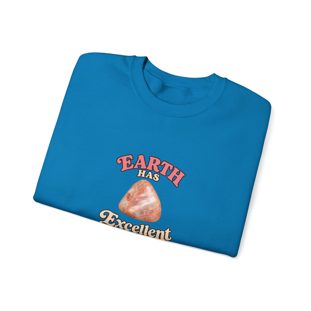 Earth Has Excellent Taste — Peach Moonstone Crewneck | Blues, Purples & Pinks