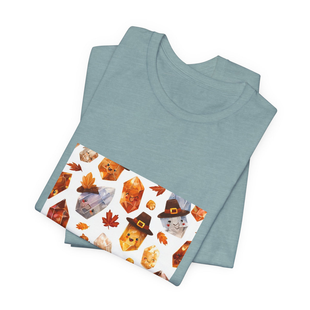 Thanksgiving Crystal Harvest T-Shirt | Soft Blues