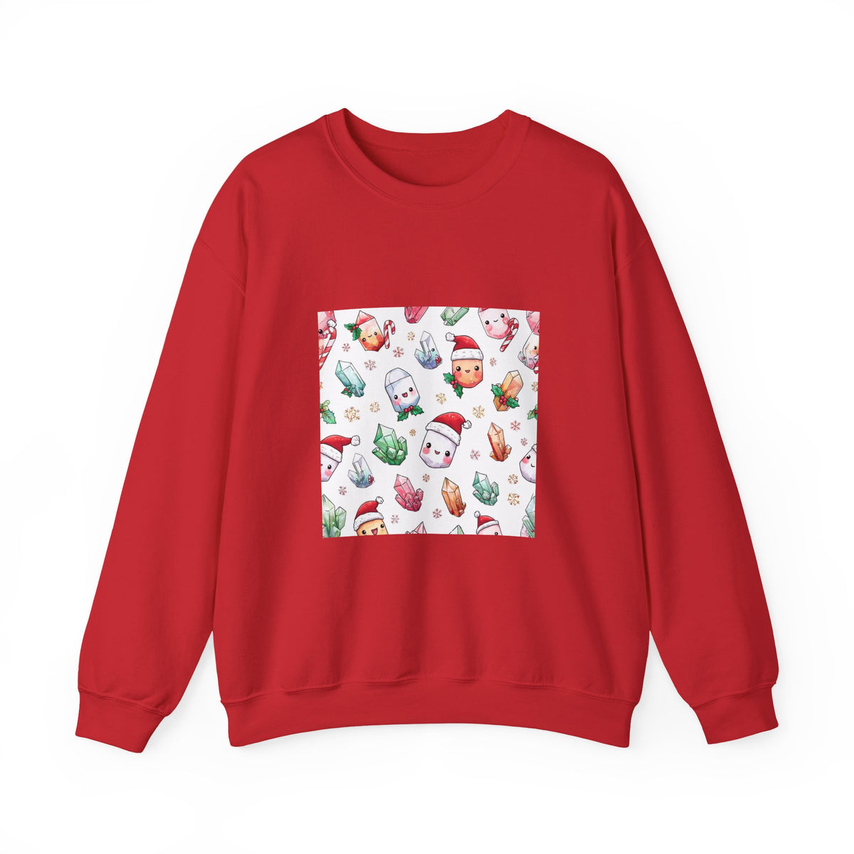 Pastel Christmas Crystal Friends Crewneck | Neutrals & Reds